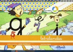 Cuaderno 5 letrilandia. Pauta montessori. Edelvives. (5% de descuento aplicado en el precio)